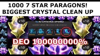 1000 PARAGON CRYSTAL OPENING! 7 STARS INSANITY! BIGGEST CRYSTAL CLEANUP EVER! DEO LUCK!! MCOC