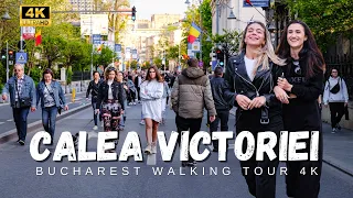 Incredible 4K Video of Bucharest's Calea Victoriei Walk Girl