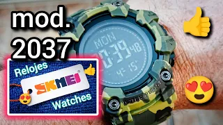 reloj SKMEI 2037 militar camuflaje hora mundial y Com Pass. Una pasada!!