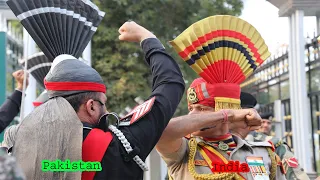 Wahga Border Full Flag Ceremony | Pak Rangers Vs Indian BSF | Beating Retreat Ceremony at Border*