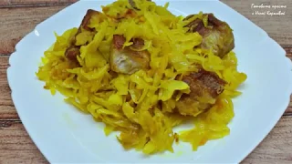 Квашеная капуста тушеная с мясом