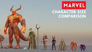 Marvel Character Size Comparison | 3D Size Comparison of Heroes and Villains