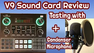 V9 Sound Card Review and Testing using a BM 800 Condenser Microphone