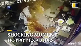 Hotpot explodes when waitress tries to take lighter out in China