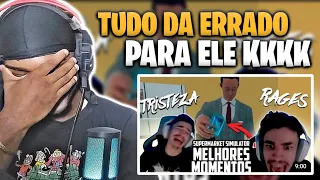 REACT! MELHORES MOMENTOS DO BISTECONE NO SUPERMARKET SIMULATOR 😂 - TUDO DA ERRADO MELHOR MERCADO KKK