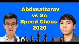 Grinding Down With The Spanish Opening | Nodirbek Abdusattorov vs Wesley So: Speed Chess 2020