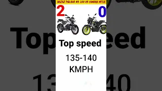 Bajaj pulsar ns 200 vs Yamaha Mt15 #shorts