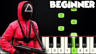 Pink Soldiers - Squid Game | BEGINNER PIANO TUTORIAL + SHEET MUSIC by Betacustic