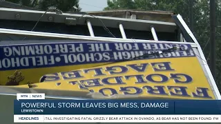 Storm causes damage in Lewistown