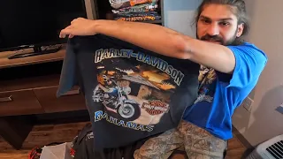 Trying on 40+ Vintage Harley Davidson shirts! My Vintage T-shirt Collection! Try-On Haul!