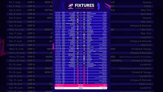 ICC MEN'S T20 World Cup Fixtures 2024