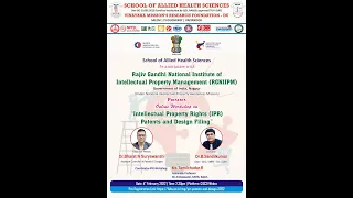 Online Workshop on Intellectual Property Rights (IPR)Patents and Design filing, SAHS,VMRF-DU