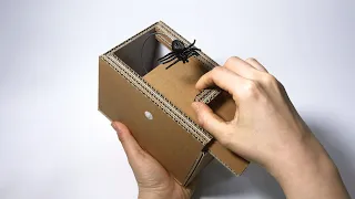 How to make a prank spider scare box from cardobard | Homemade Surprise Box | Cardboard DIY