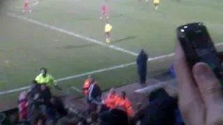 Leyton Orient 1-1 Arsenal (Just after Tehoue scored the equaliser)