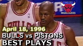 April 18 1996 Bulls vs Pistons highlights