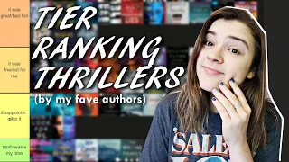 ranking thrillers by my favorite thriller authors 🔪