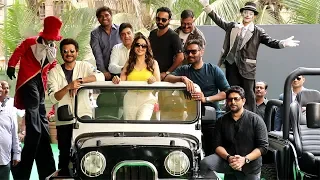 Ajay Devgan,Madhuri Dixit & Arshad Warsi Grand Entry At The Trailer Launch Of Total Dhamaal