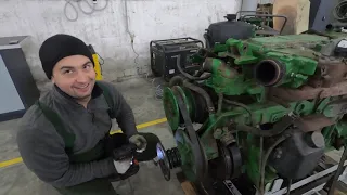 Дефектуем двигатель с John Deere 8330/Собрали ВОМ с John Deere 8270R