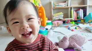 [HATAE TV] [Eng sub] 애교 무한발사 쌍둥이 엘림코리아 매트에서 박수치고 잘 노는 13개월 아기 korean baby K baby