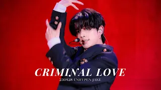 (4K) 230928 DARK MOON IN LOTTE WORLD 'CRIMINAL LOVE' ENHYPEN JAKE Focus Fancam