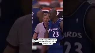 This exchange between MJ and the ref 😅