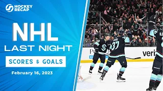 NHL Last Night: All 50 Goals and Scores on February 16, 2023