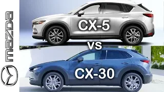Mazda CX-30 vs Mazda CX-5, CX-5 vs CX-30 - visual compare