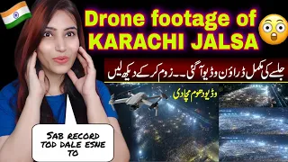 Indian Reaction Karachi Pti Power Show Drone Shots - Indian Reaction