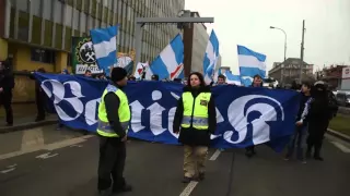 TP: Pochod fanoušků Baníku Ostrava do Edenu - 28.2.2016