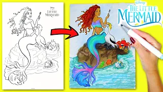 Disney The Little Mermaid Live Action Movie coloring Ariel, Halle Bailey