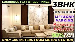 3BHK Luxurious Flat With Lift And Car Parking Near Metro Station Delhi Om Builder's #3bhkflat