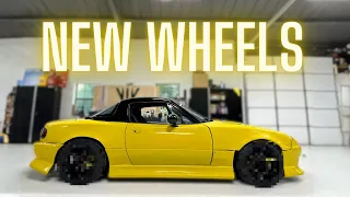 WRECKED Miata Gets New Wheels!