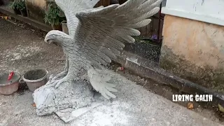 Tutorial cara membuat patung garuda || Tutorials make garuda figurines out of cement