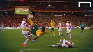 Tim Cahill scores bicycle kick for Australia