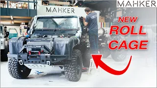 Fitting a 4 Point Roll Cage on a Land Rover Defender | MAHKER EP045