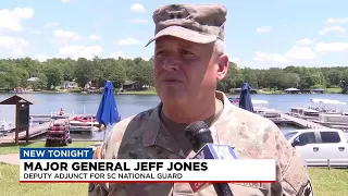 SC National Guard major general arrives to Lake Greenwood as search for swimmer continues