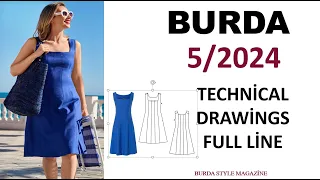 Burda Style 5/2024 Technical Drawings Full Line