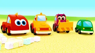 Sing with Mocas! The Five Little Cars kids' song. Nursery rhymes & super simple songs for kids