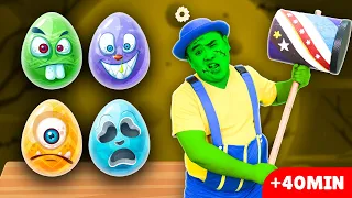 Surprise Eggs Zombie Kids Songs  + More |  Kids Songs And Nursery Rhymes | Tigi Boo