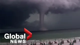 Huge waterspout spotted during "wicked" storm off Florida gulf coast