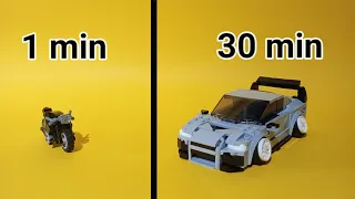 1 min vs 10 min vs 30 min LEGO car | LEGO moc