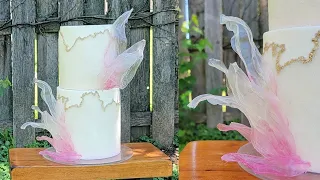 2 Ingredient EDIBLE GLITTER  Sugar Sheet/Wrap Technique | Rice Paper Sails |Cake Decorating Tutorial