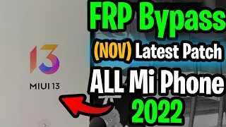 Miui 13 FRP Bypass All Xiaomi/Redmi  New Method 2022 Without Pc Android 11/12