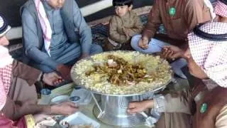 Lunch under the tent in Saudi Arabia. 1-4-09 Egypt & Holy Land