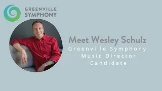 Music Director Candidate Wesley Schulz | Greenville Symphony Orchestra