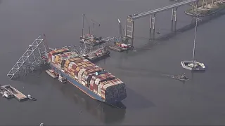 Crews open 3rd, deeper channel near Baltimore's Key Bridge