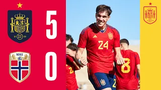 RESUMEN | España 5-0 Noruega | Partido internacional amistoso sub-19 | 🔴 SEFUTBOL