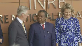 Belgium's King meets Professor Muyembe, leading figure in the fight against Ebola in DRC | AFP