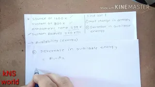 Thermodynamics -How to solve Availability (exergy)problem 1