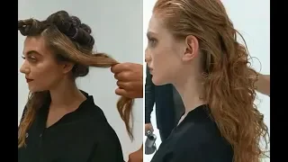 How to Blowdry Curly Hair - Hairstyle Tutorial